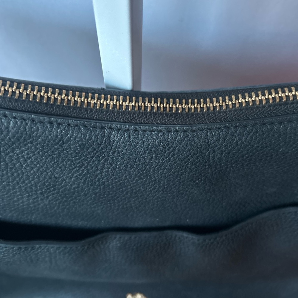 Coach Black Pebbled Leather Hobo Shoulder Bag with Tassel - Picture 12 of 12